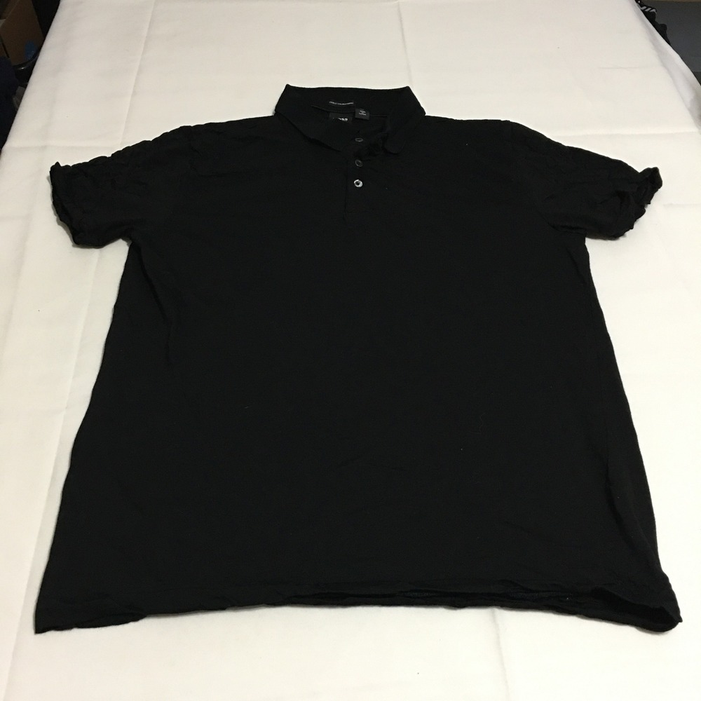 Boss Hugo Boss Polo Shirt Mens Large (Tag XL) Black Finest Italian Fabric